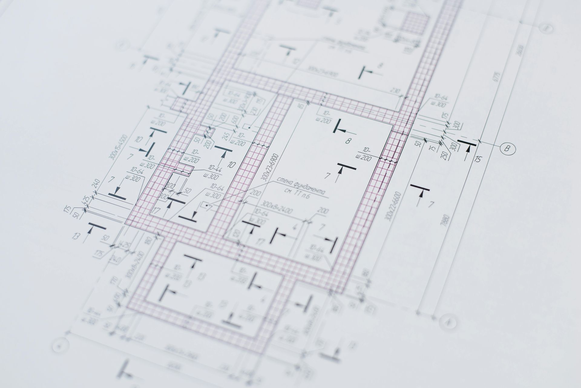 Architectural Blueprint With Lines, Shapes, And Symbols — GS Design & Drafting In Rous, NSW