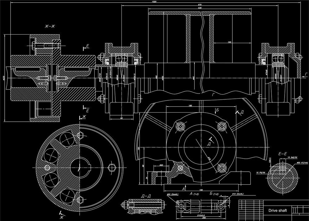 Mechanical Engineering Technical Drawing With Multiple Views Of A Machine Component — GS Design & Drafting In Ballina, NSW