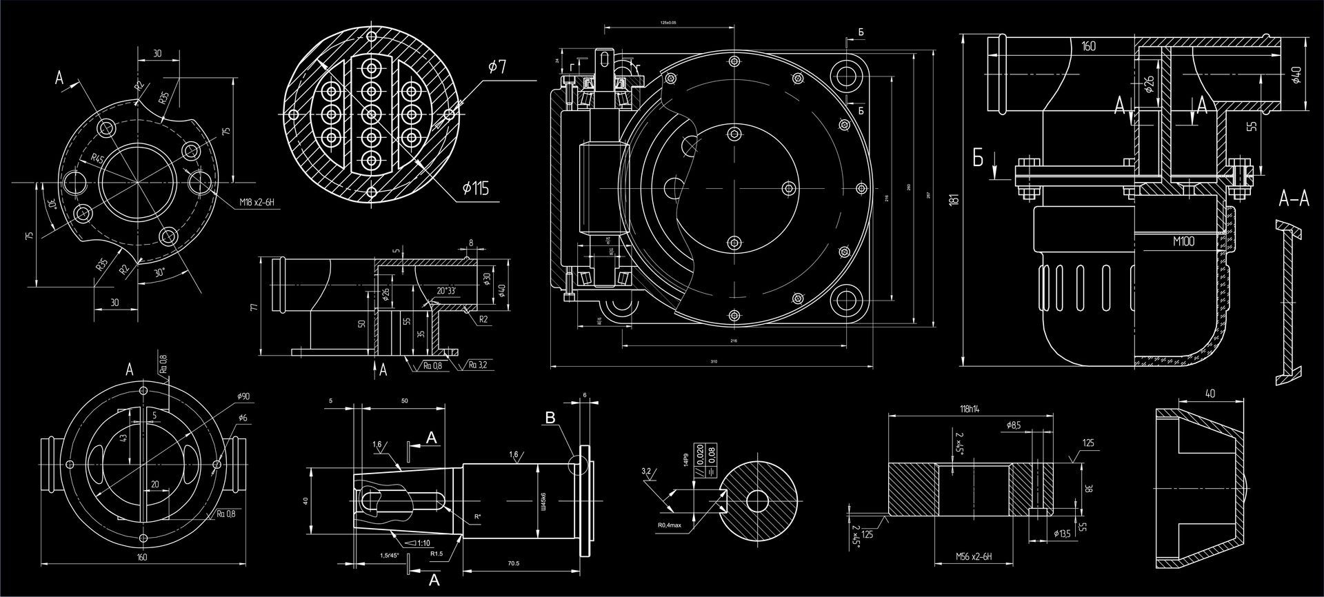 Technical Drawing Of A Mechanical Component — GS Design & Drafting In Byron Bay, NSW