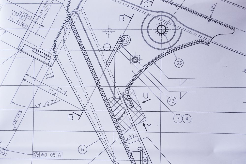 Engineering Blueprint With Technical Drawings, Lines, And Dimensions — GS Design & Drafting In Ballina, NSW