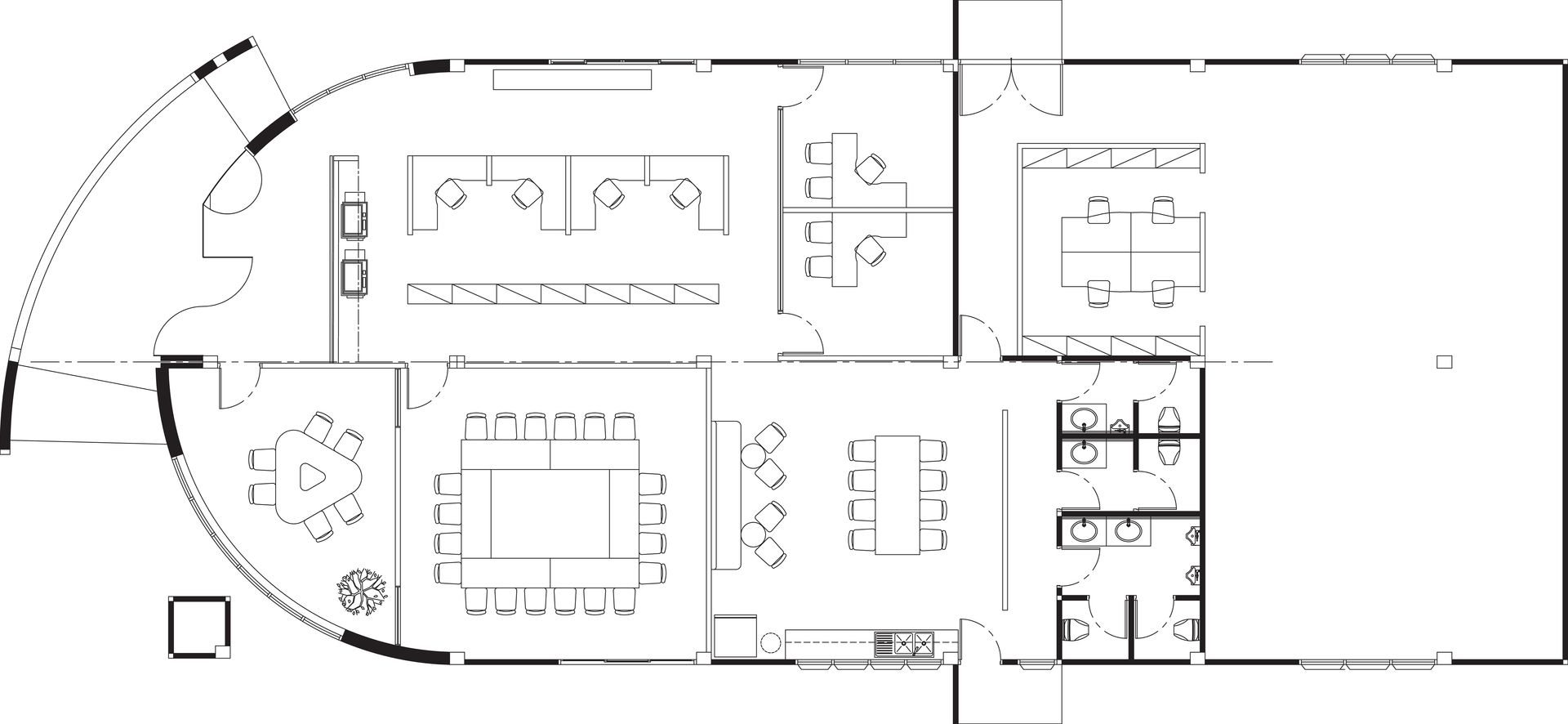 Floor Plan Of An Office Layout With Multiple Rooms — GS Design & Drafting In Rous, NSW