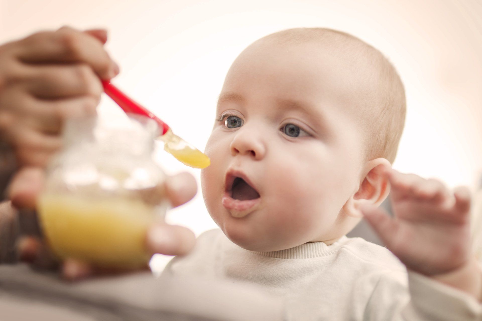 baby consuming food