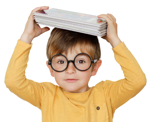 Kid with school materials in his head | La Crosse, WI | Coulee Children’s Center