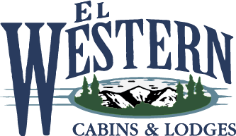 A logo for el western cabins and lodges