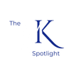 A blue and white logo for the MK Spotlight