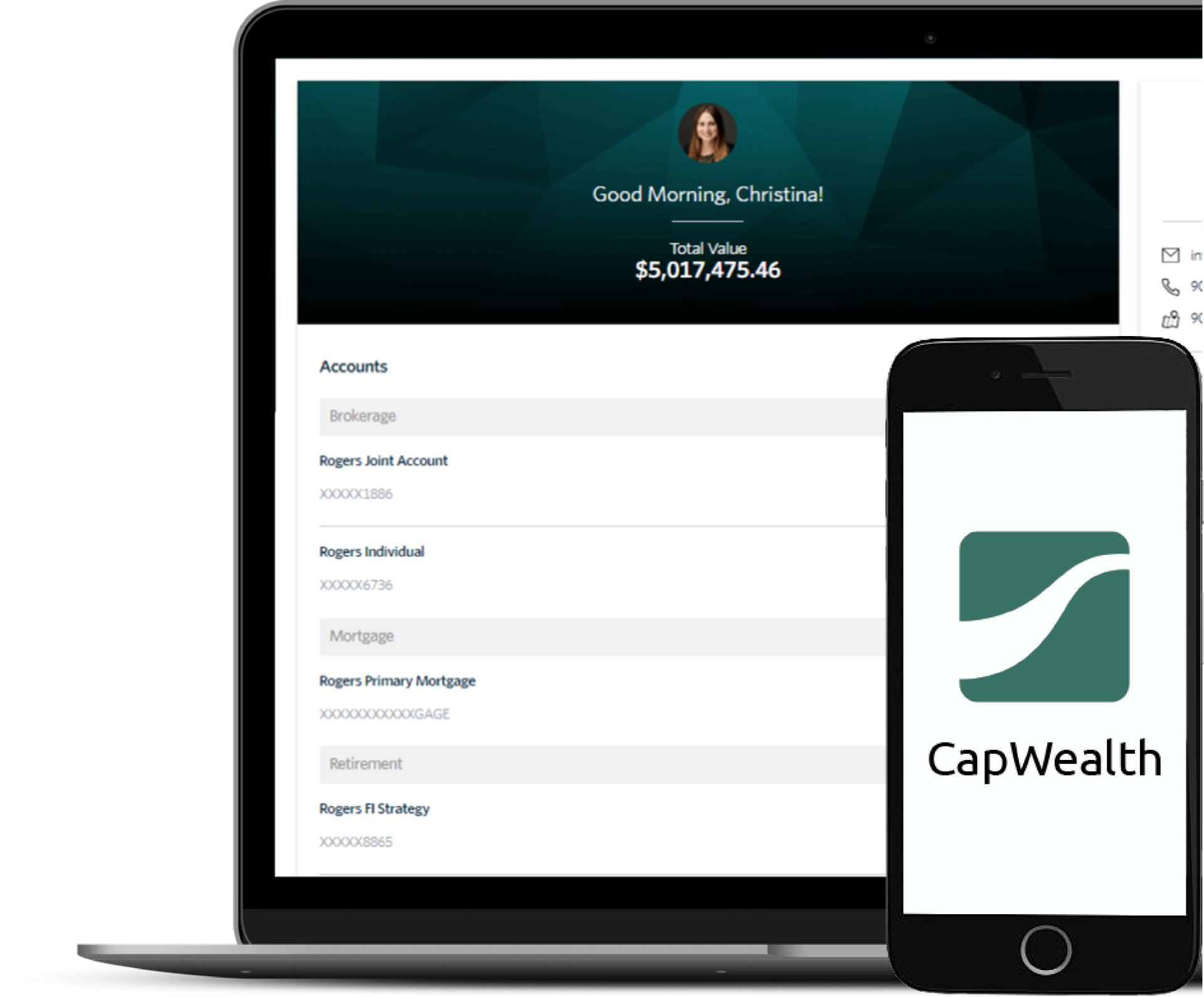 Laptop and Mobile CapWealth - Set up An Account - CapWealth