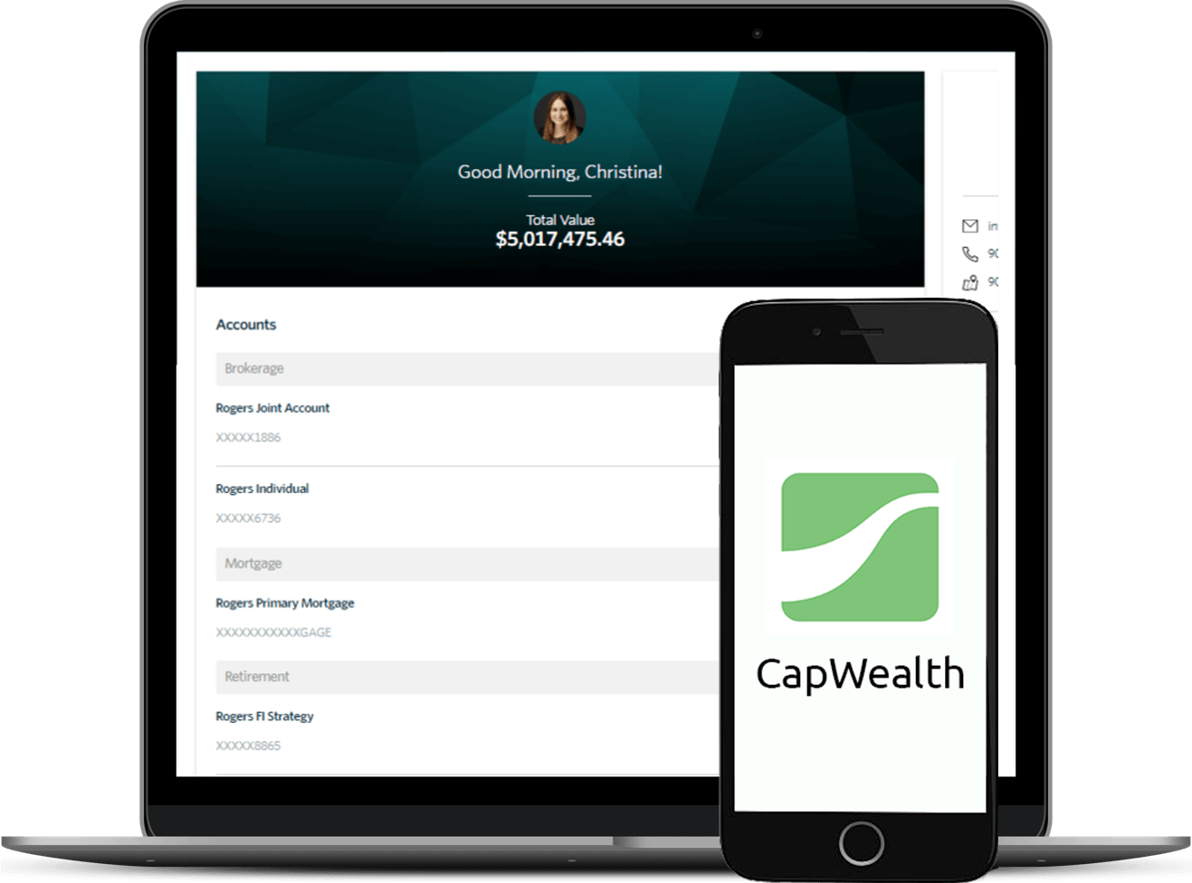 Laptop and Mobile CapWealth - Set up An Account - CapWealth