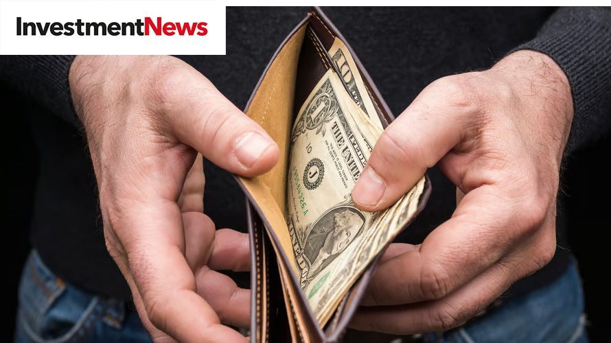 A wallet with cash featured in InvestmentNews' report citing CapWealth economic research