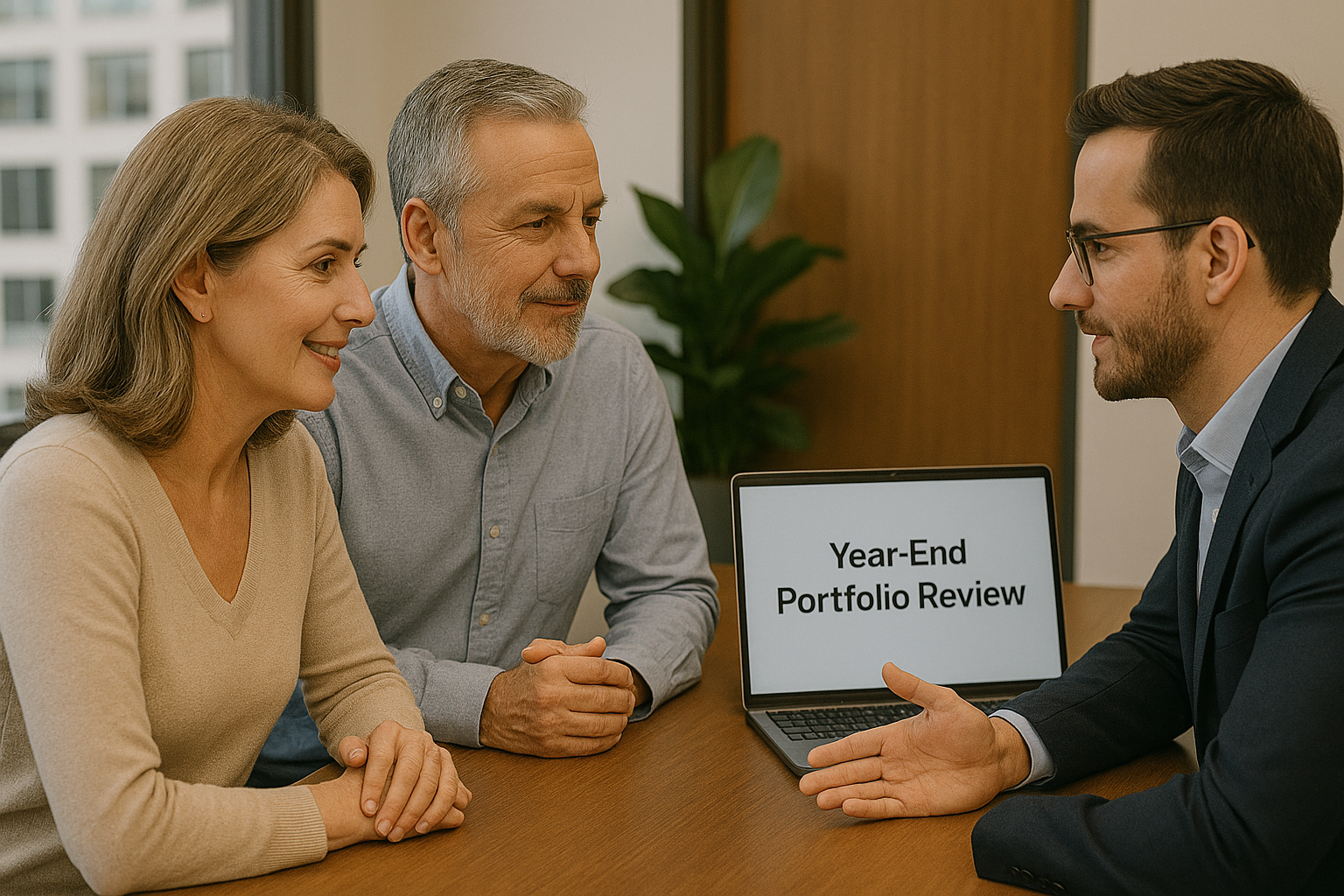 Year-End client meeting with their wealth firm