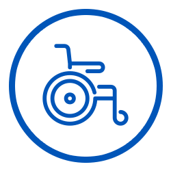 icona di una sedia a rotelle