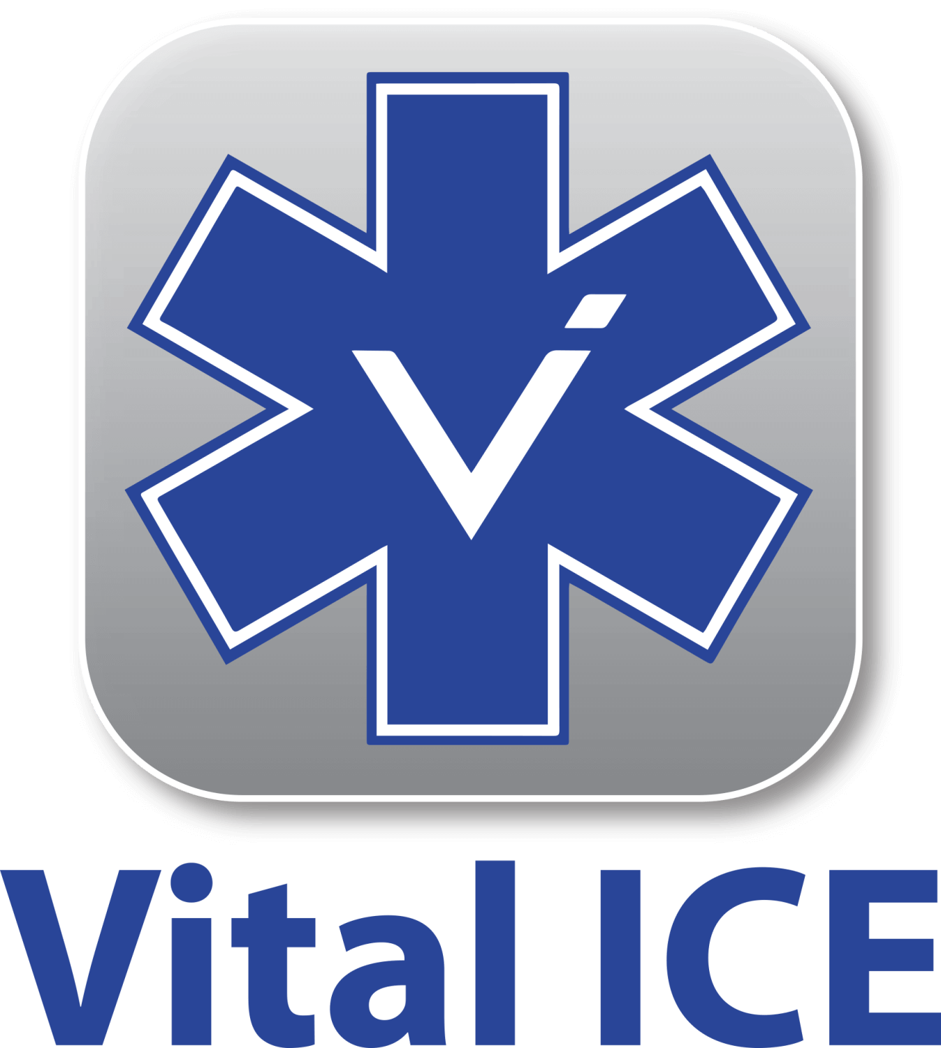 Blue star of life logo with