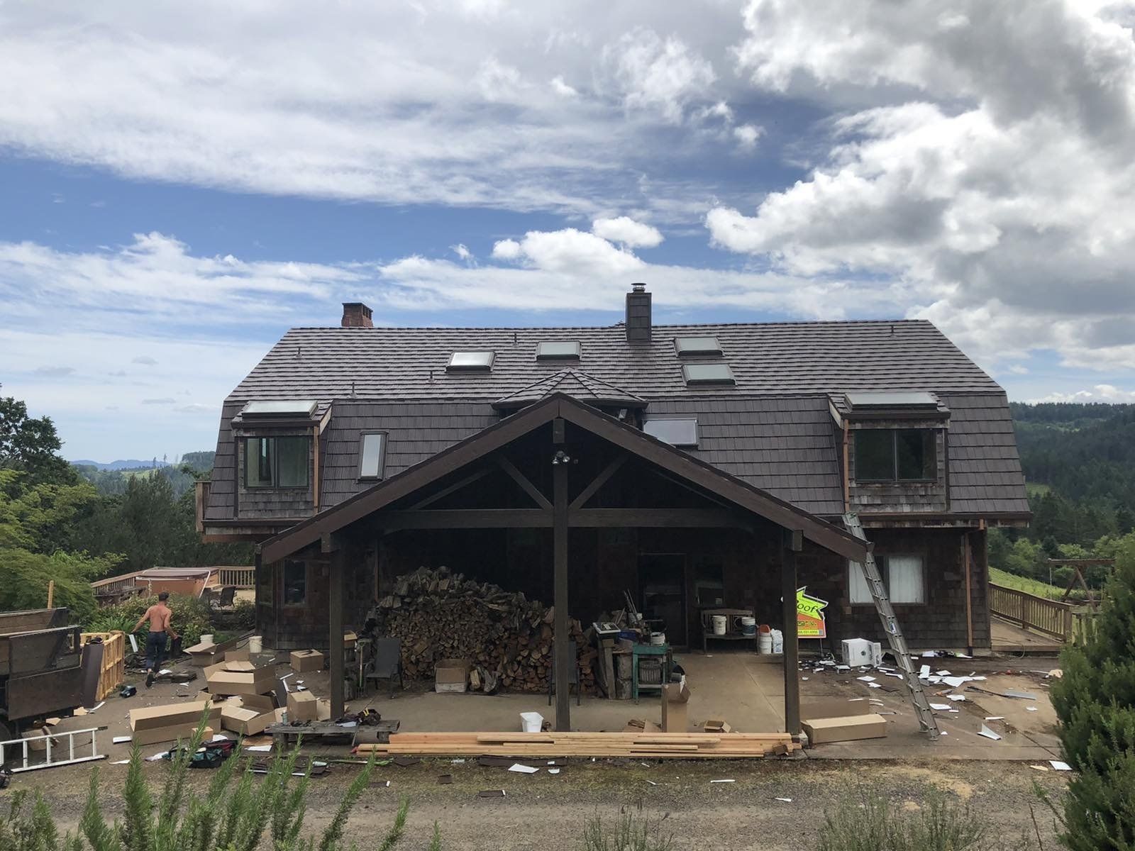 Black Metal Shingles on Rancher Home