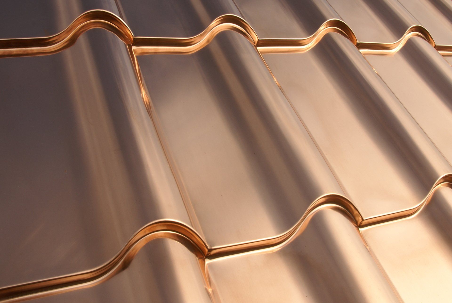 Solid Copper Interlock Mediterranean Tile Roofing