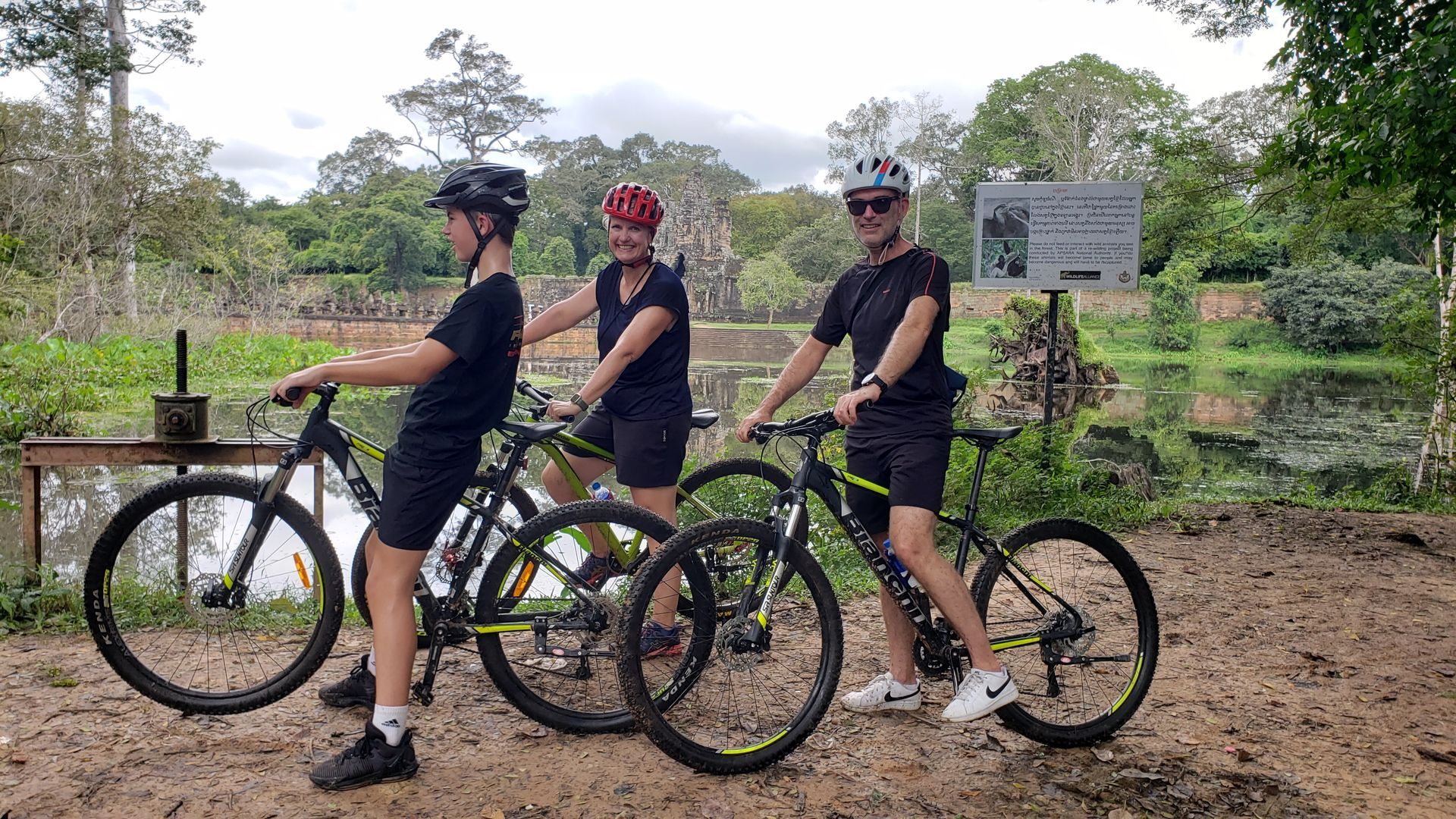 Cycling through Angkor Wat