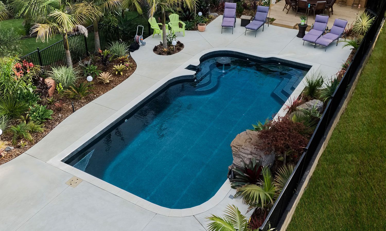 Pool With Landscaping — Professional Pool Builder in Wagga Wagga, NSW