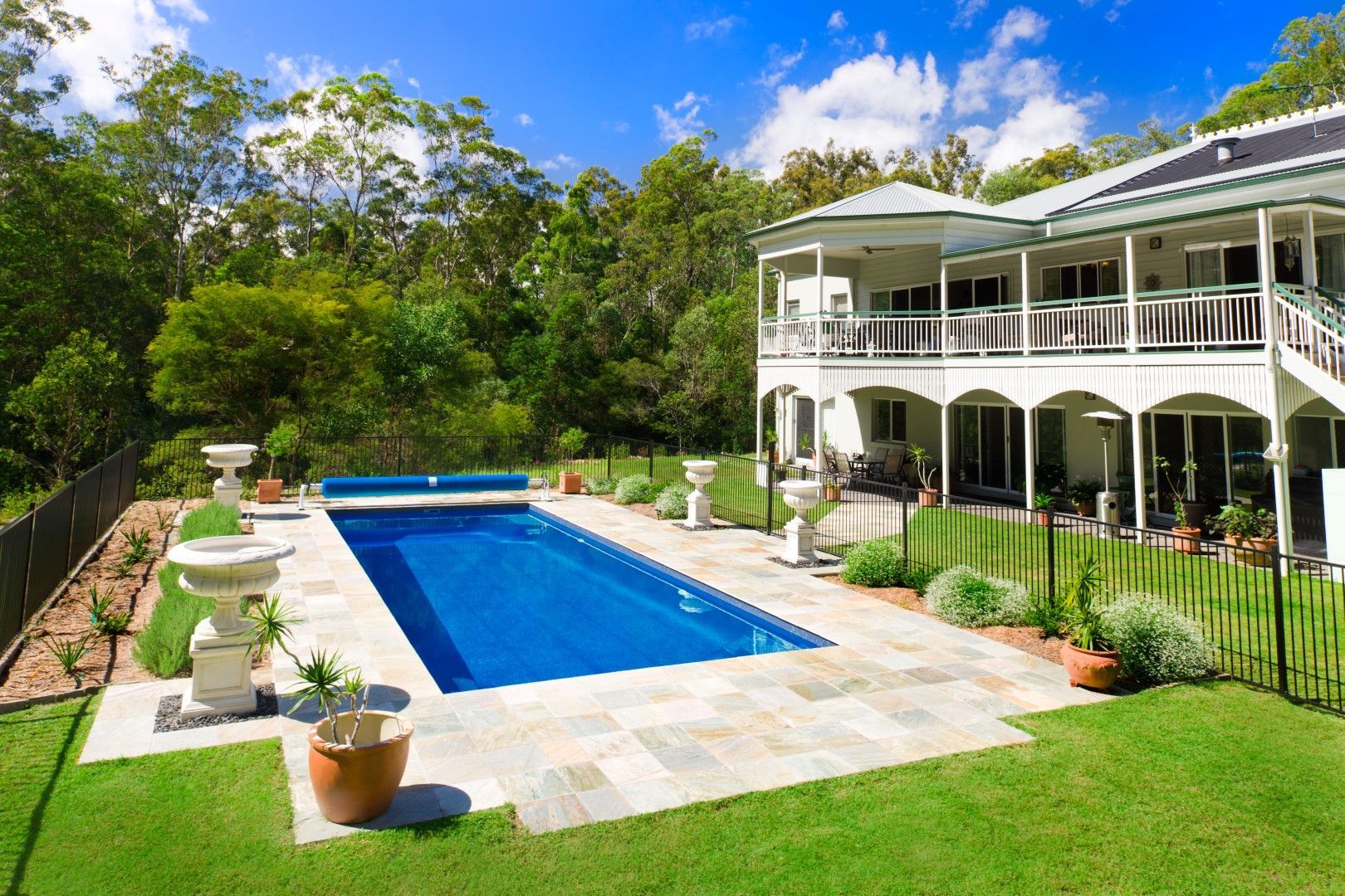 Backyard with Newly Installed Swimming Pool