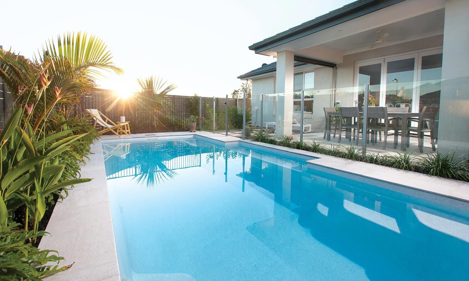 Side Right Swimming Pool And House — Professional Pool Builder in Wagga Wagga, NSW
