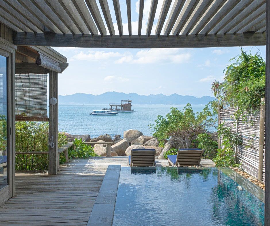 Pool in Patio with Relaxing View