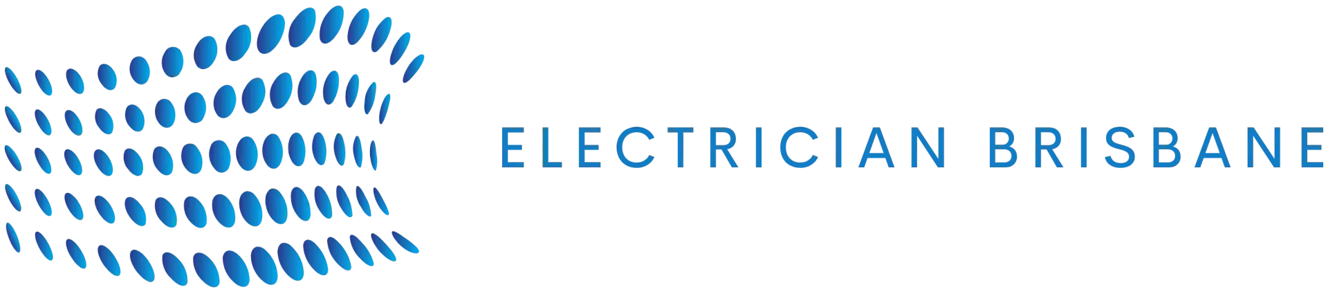 Electrician Brisbane company logo in blue sans-serif typeface.
