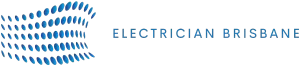 Electrician Brisbane company logo in blue sans-serif typeface.
