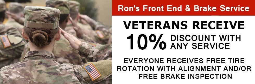 Veterans Receive 10% Discount With Any Service