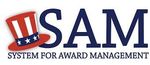 A logo for the sam system for award management