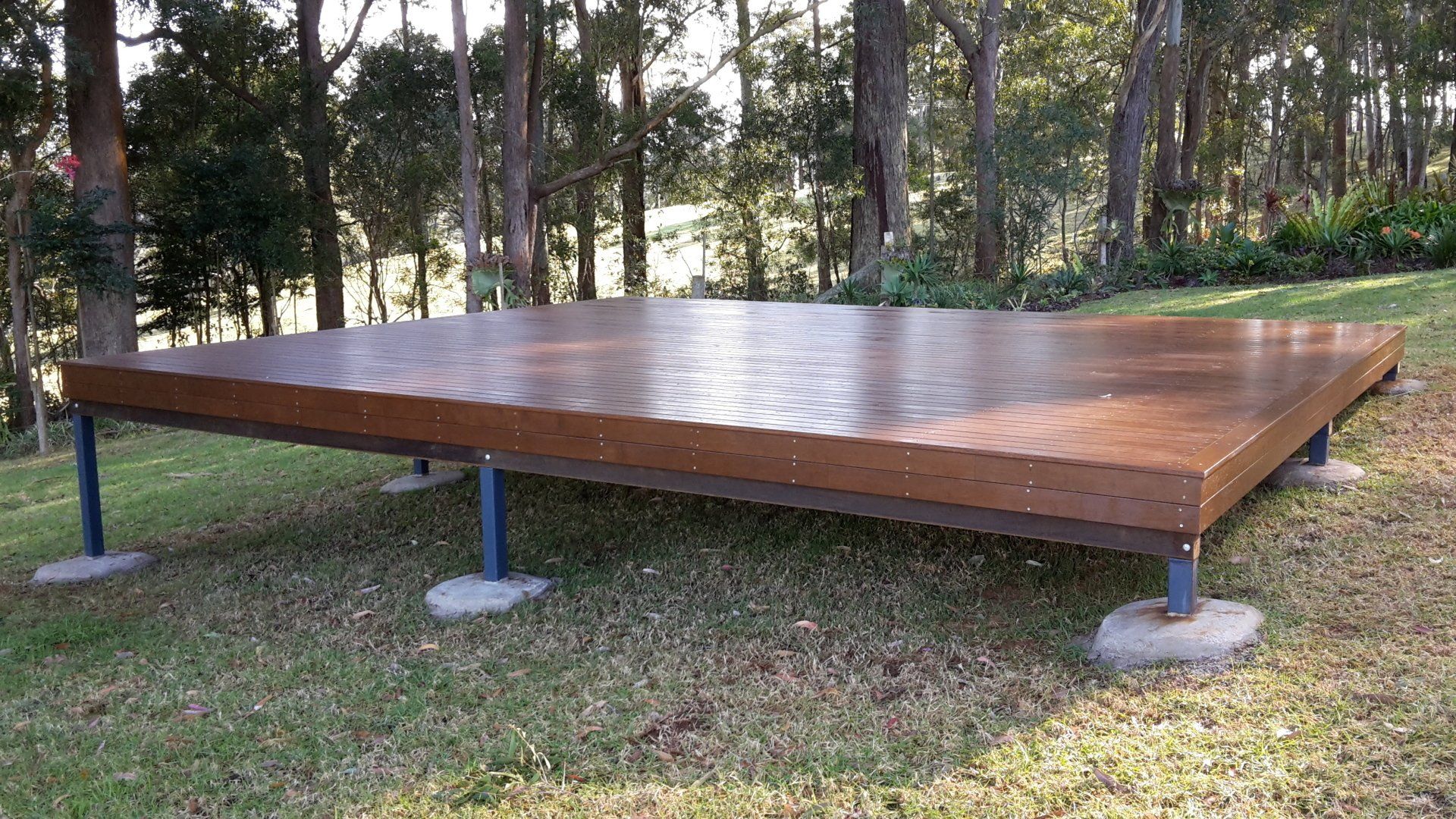 timber deck at eye level