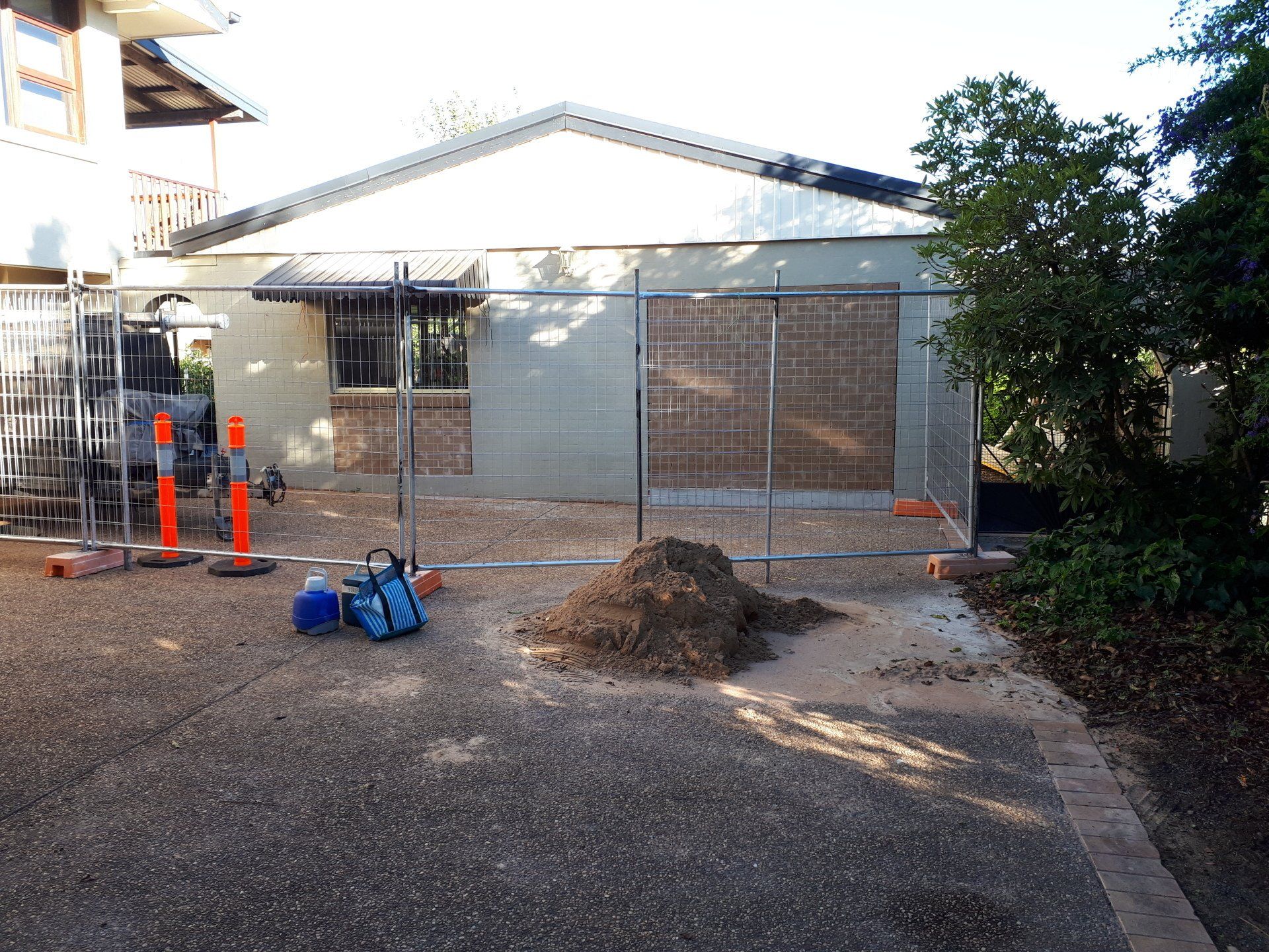 Home extension before photo - front of bricked up