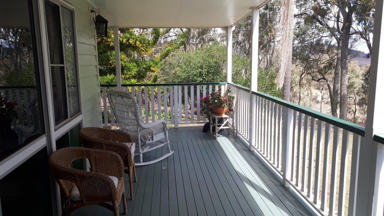 timber painted veranda