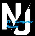 Logo: A stylized TV with a blue screen and black dot, above text