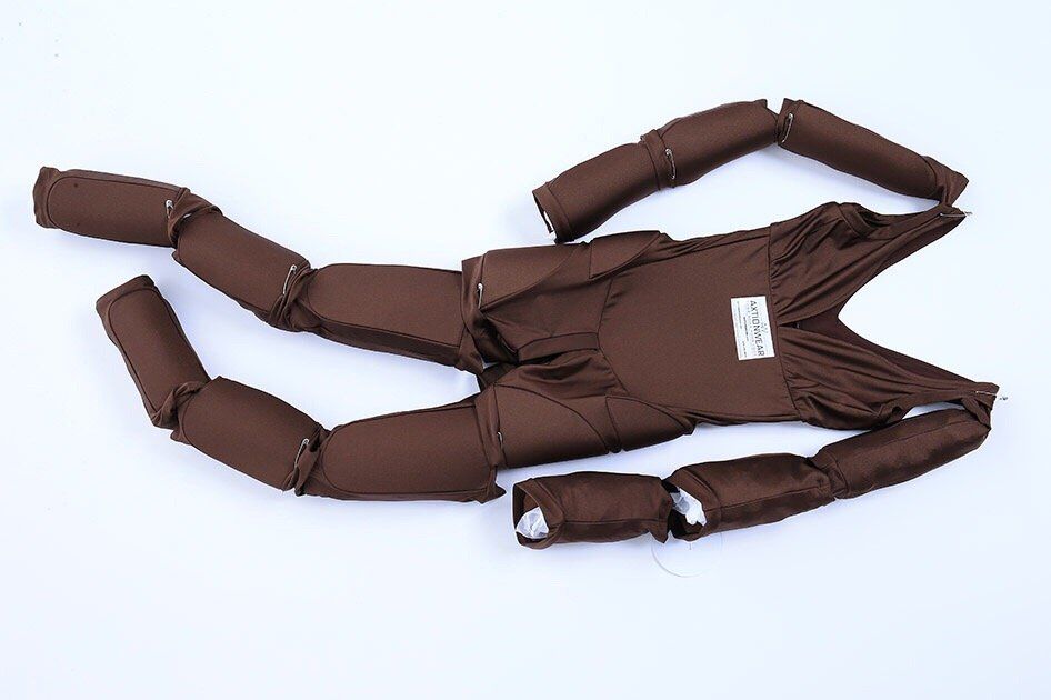 brown full body stunt safety pads