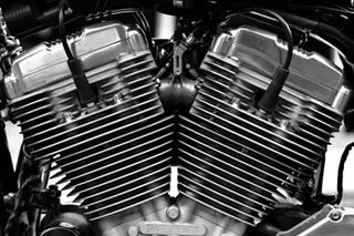 V-Twin engine at Action Cycles & Leather in Colorado Springs, CO
