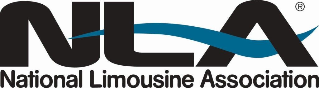 The logo for the national limousine association is black and blue.