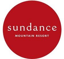 The sundance mountain resort logo is in a red circle.