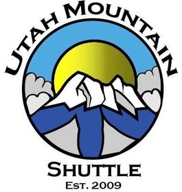 A logo for utah mountain shuttle that was established in 2009