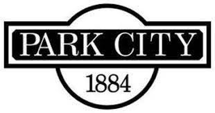 A black and white logo for park city 1884.