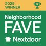2025 Nextdoor Neighborhood Faves badge. 