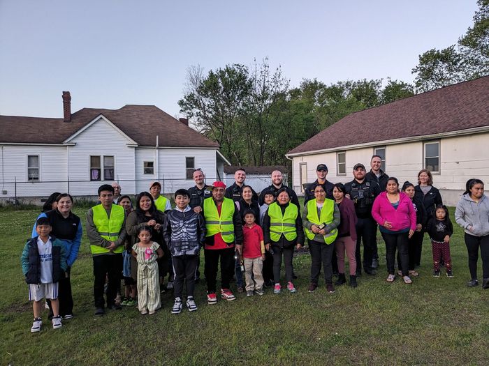 Oak Grove residents participating in the neighborhood's Illuminate event.
