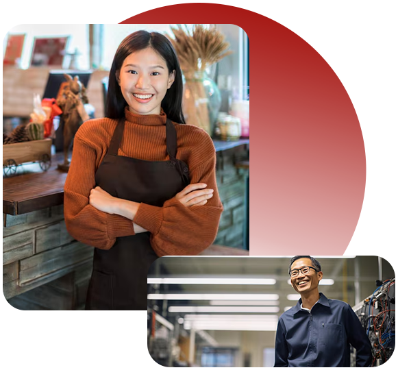 ภาพผู้ประกอบการหญิงท้องถิ่นมั่นใจในร้านของตน พร้อมใช้แท็บเล็ตบริหารธุรกิจ แสดงเหตุผลที่เจ้าของธุรกิจเลือก Lokamap Nonthaburi