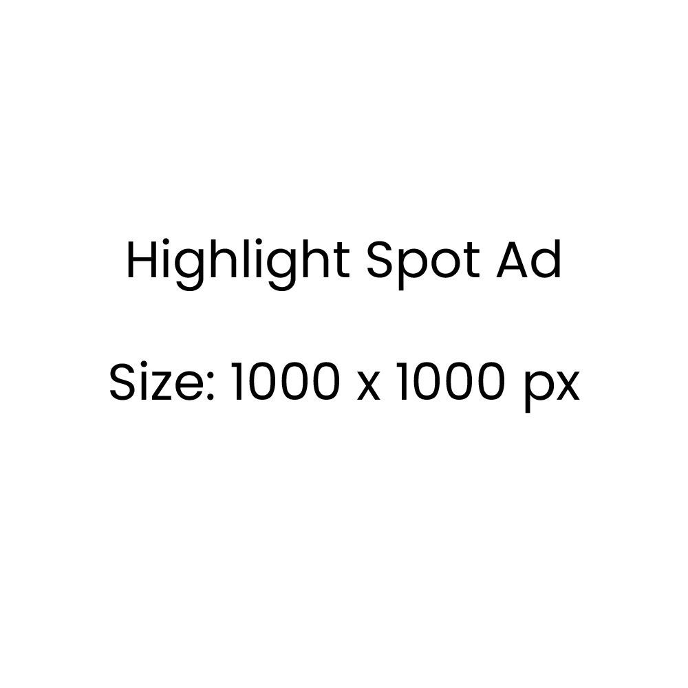 ตัวอย่างพื้นที่โฆษณา Highlight Spot ขนาด 1000x1000 พิกเซล บนหน้าแรกเว็บไซต์