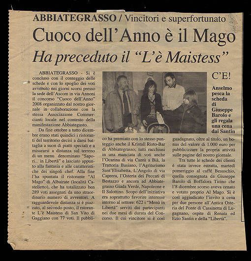 Cuoco dell'anno è il Mago