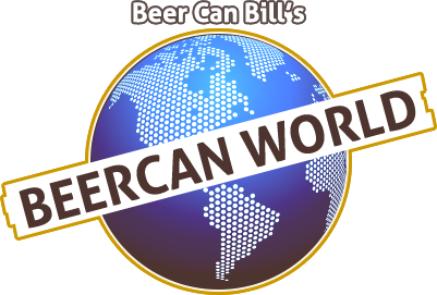 Beer Can Bill's logo with a blue globe and diagonal BEERCAN WORLD banner