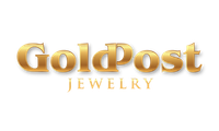 Gold "GoldPost" Jewelry logo.