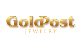Gold "GoldPost" Jewelry logo.