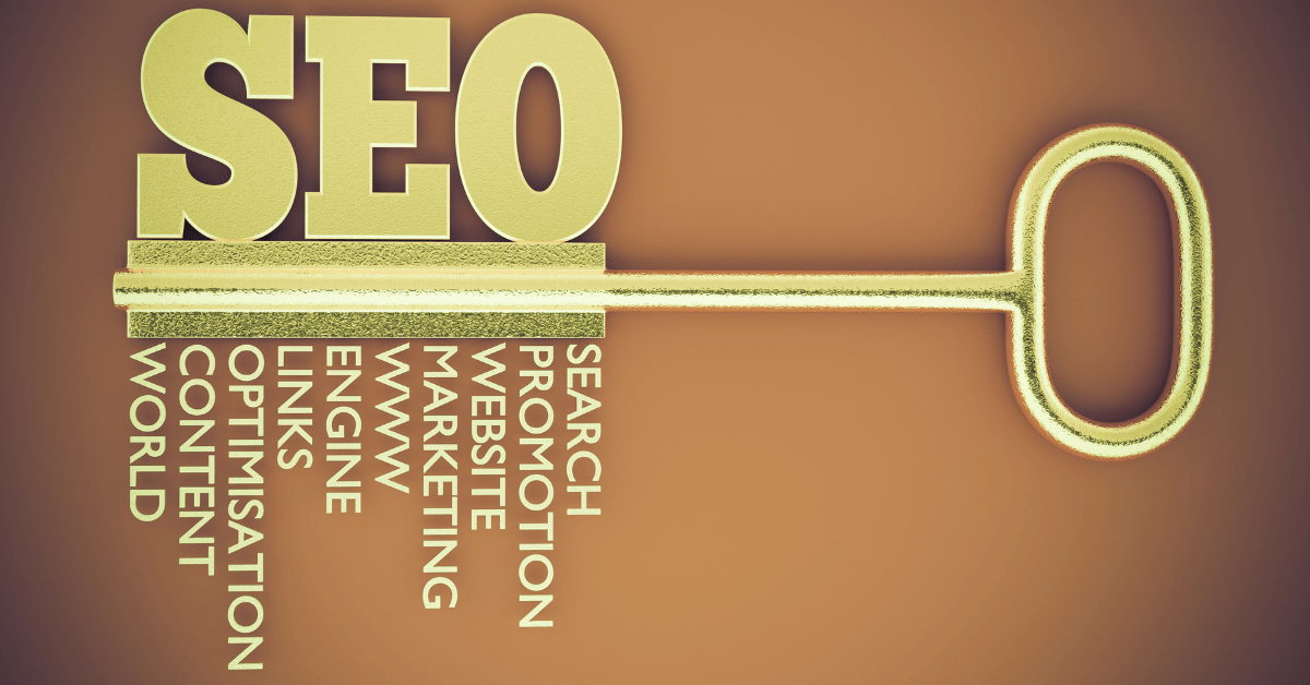 A key with the word seo written on it