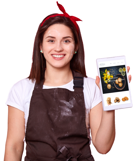 Digital Marketing Agency - Lady holding iPad showing a website
