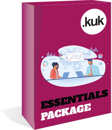 A box that says essentials package on it