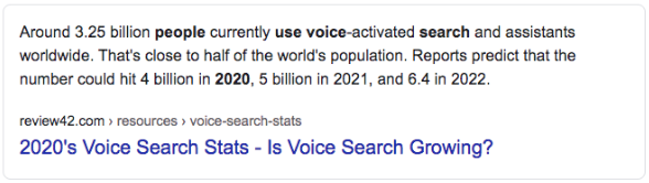 increasing voice search users | 2021 digital marketing trends