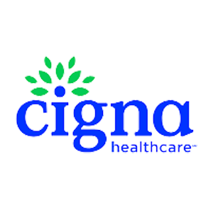 A blue and green logo for cigna healthcare