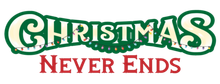 The logo for Christmas Never Ends